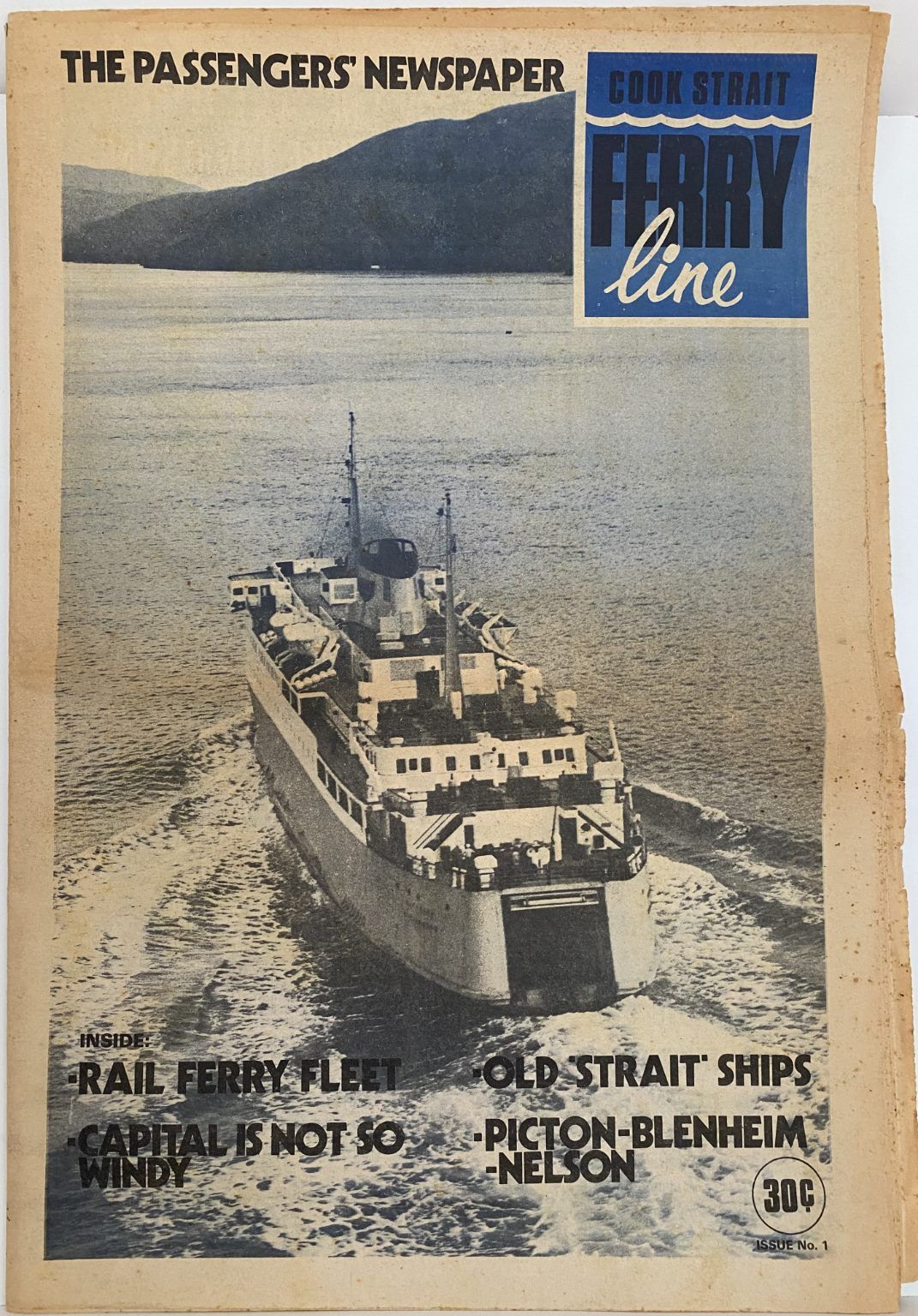 OLD NEWSPAPER: Cook Strait Ferry Line - Passenger's Newspaper February 1975