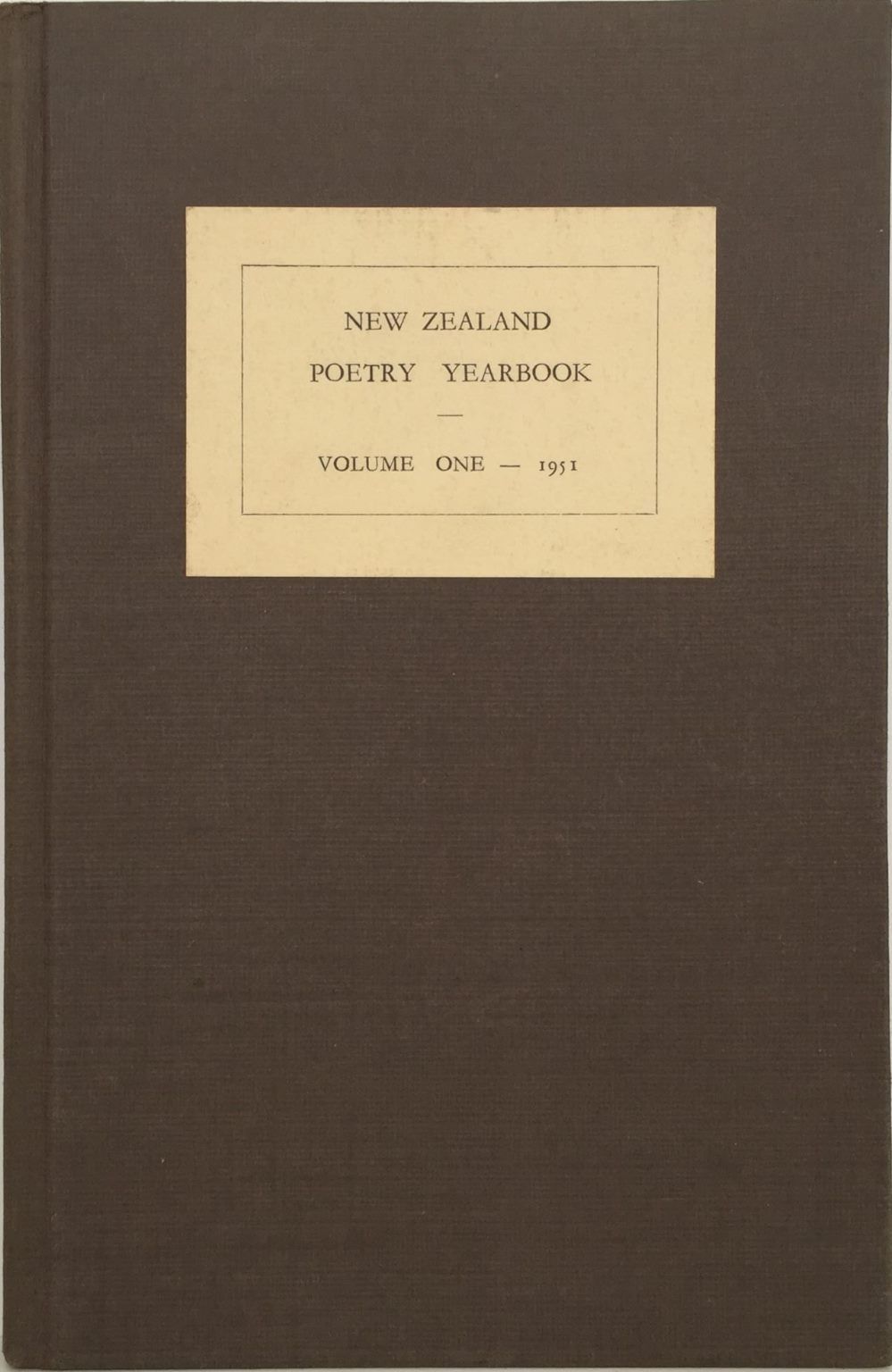 NEW ZEALAND POETRY YEARBOOK: Volume 1
