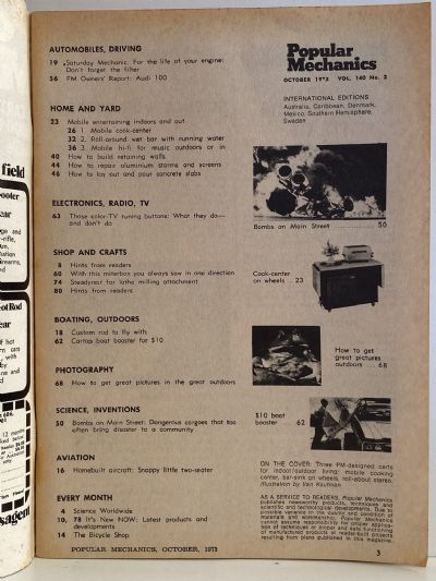 VINTAGE MAGAZINE: Popular Mechanics - Vol. 140, No. 2 - October 1973