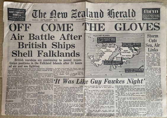 OLD NEWSPAPER: The New Zealand Herald, 3rd May 1982 - Falkland Islands War