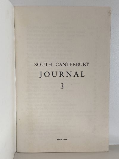 SOUTH CANTERBURY JOURNAL 3 - Stories, Articles, Poems