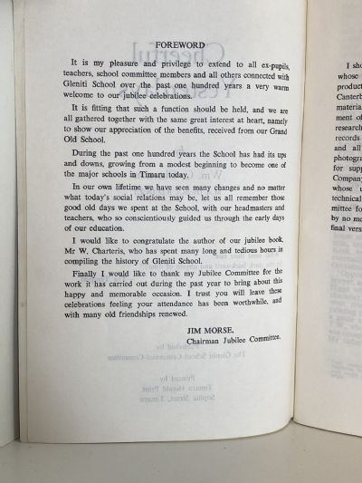 CHEERFUL YESTERDAYS: A Centennial History of The Gleniti School 1879-1979