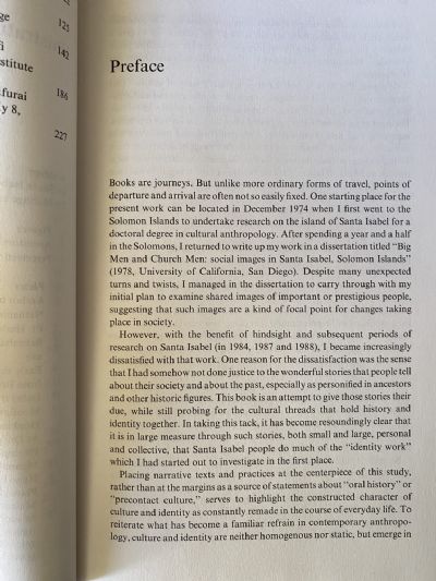 IDENTITY THROUGH HISTORY: Living Stories in a Solomon Islands Society