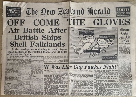 OLD NEWSPAPER: The New Zealand Herald, 3rd May 1982 - Falkland Islands War