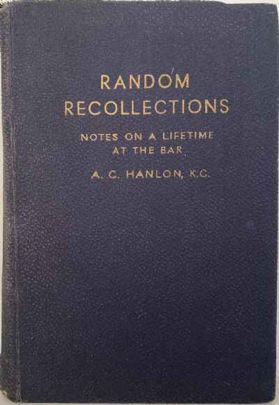 RANDOM RECOLLECTIONS: Notes on a lifetime at the bar 