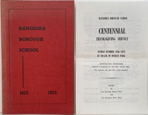 RANGIORA BOROUGH SCHOOL 1873 - 1973