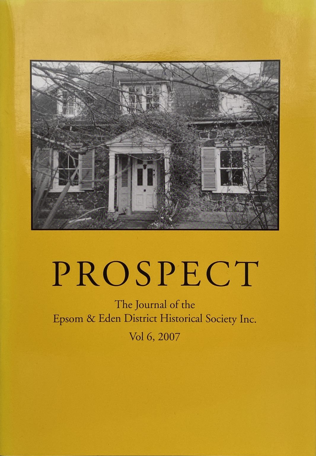 PROSPECT: Journal of the Epsom & Eden District Historical Society - Vol 6, 2007