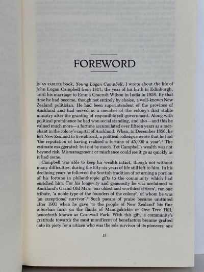 THE FATHER AND HIS GIFT: John Logan Campbell's Later Years