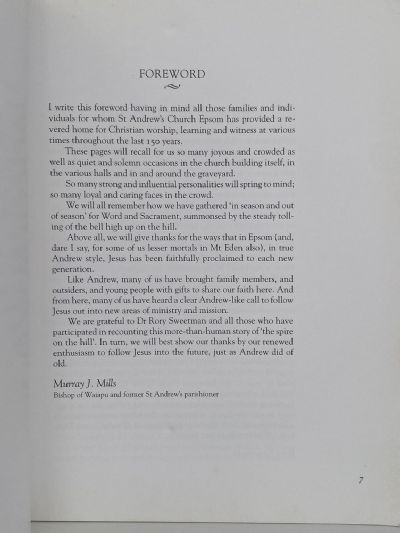 SPIRE ON THE HILL: A History of St Andrew's Church in Epsom District 1846-1996