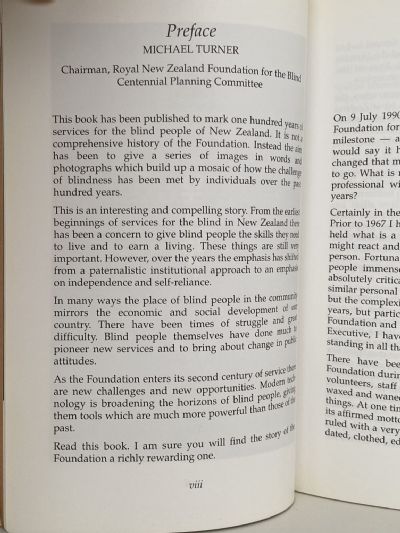 PIONEERING A VISION: A History of The Royal New Zealand Foundation For The Blind