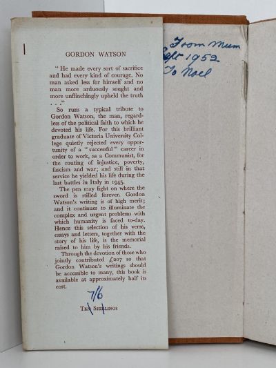 GORDON WATSON: His Life and Writings