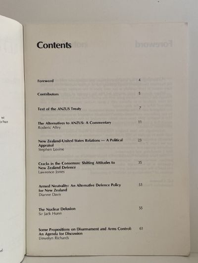 ALTERNATIVES TO ANZUS