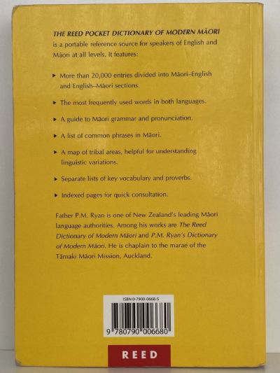 THE REED POCKET DICTIONARY OF MODERN MAORI: Maori to English section, English to Maori.