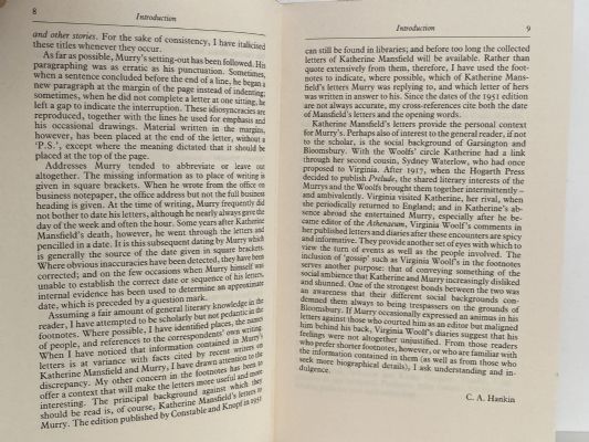THE LETTERS OF John Middleton Murray to Katherine Mansfield
