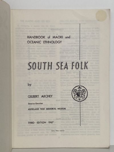 SOUTH SEA FOLK: Handbook of Oceanic Ethnology