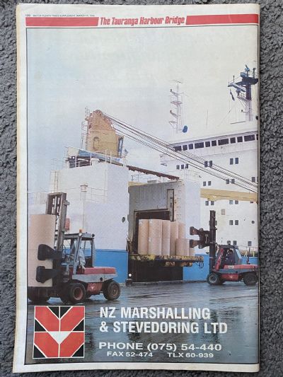 OLD NEWSPAPER: The Bay of Plenty Times - Opening of Tauranga Harbour Bridge 1988