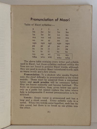 LESSONS IN THE MAORI LANGUAGE: A New Approach To Learning Maori
