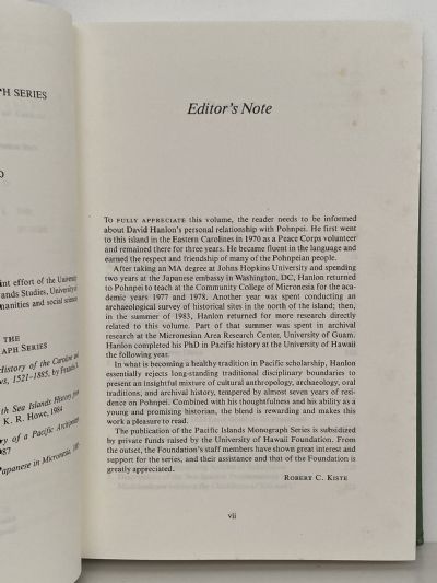 UPON A STONE ALTAR: A History of The Island of Pohnpei To 1890