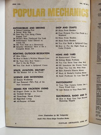 VINTAGE MAGAZINE: Popular Mechanics - Vol. 133, No. 4 - June 1970