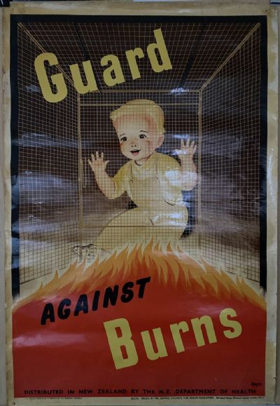 VINTAGE POSTER: New Zealand Department of Health / Home Safety 
