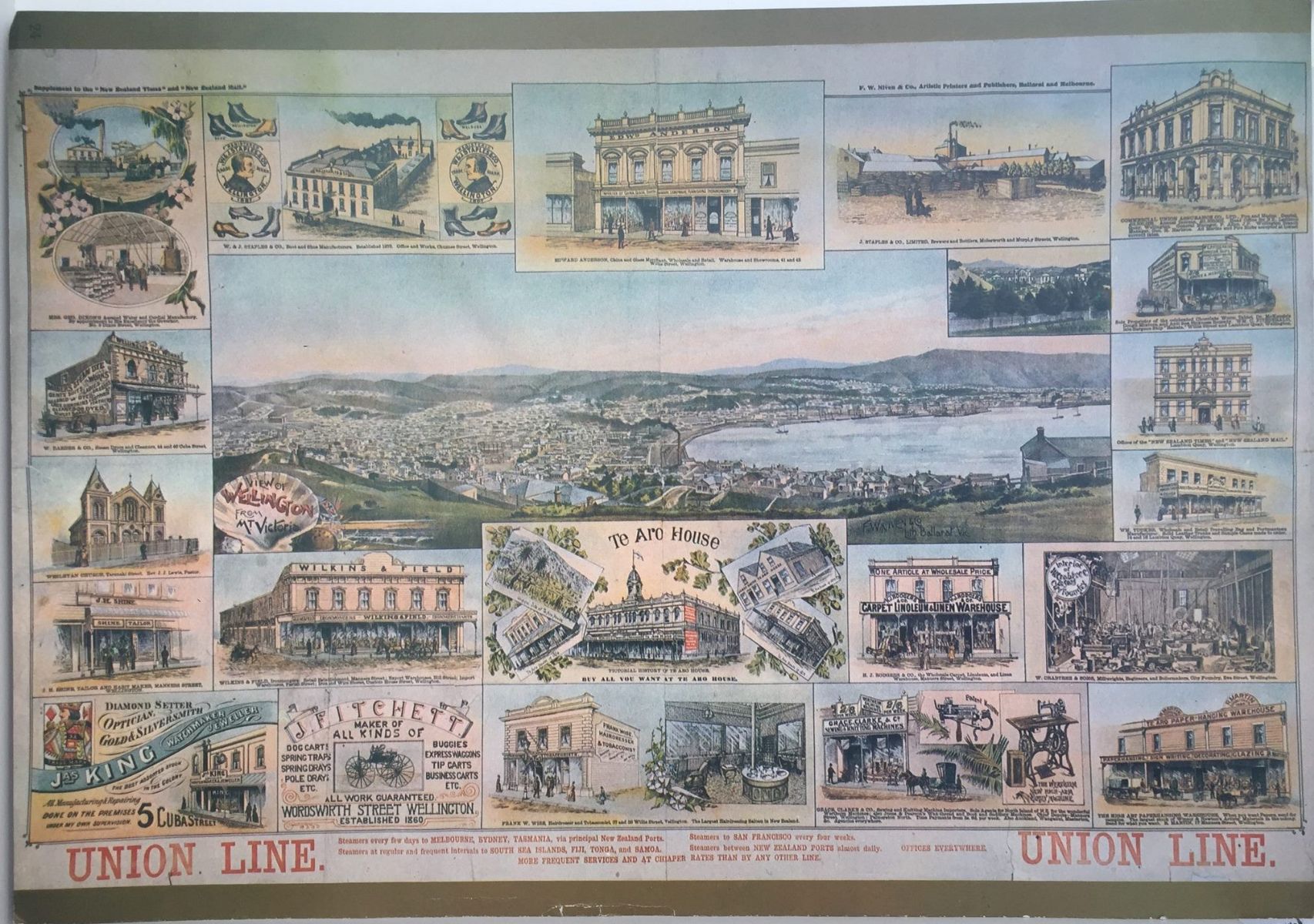 VINTAGE POSTER: Union Line 1895