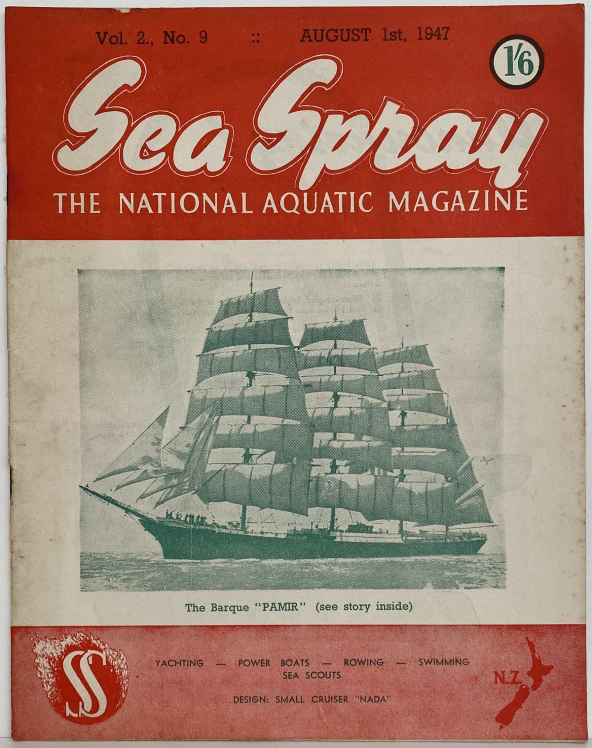 VINTAGE MAGAZINE: Sea Spray - Vol. 2, No. 9 - August 1947