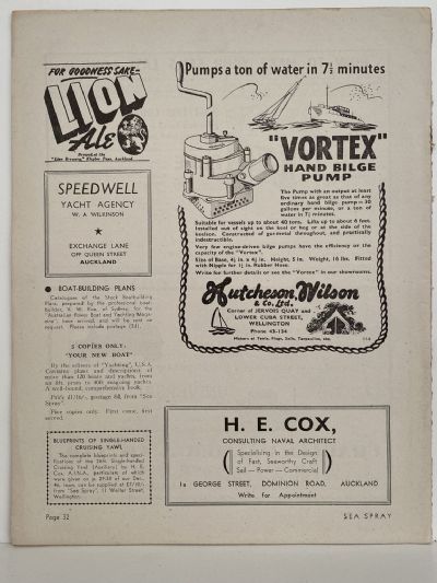 VINTAGE MAGAZINE: Sea Spray - August 1947 - Vol. 2, No. 9