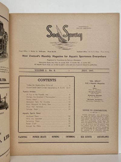 VINTAGE MAGAZINE: Sea Spray - Vol. 2, No. 8 - July 1947