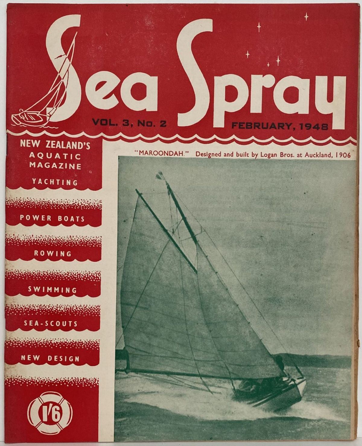 VINTAGE MAGAZINE: Sea Spray - Vol. 3, No. 2 - February 1948