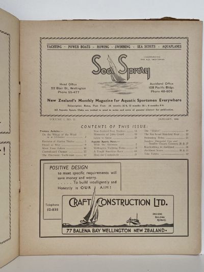 VINTAGE MAGAZINE: Sea Spray - January 1946 - Vol. 1, No. 2