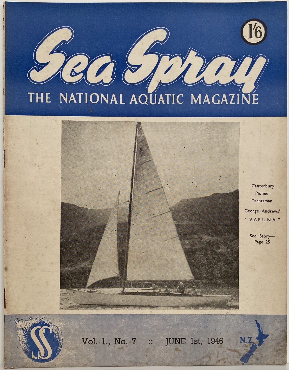 VINTAGE MAGAZINE: Sea Spray - Vol. 1, No. 7 - June 1946