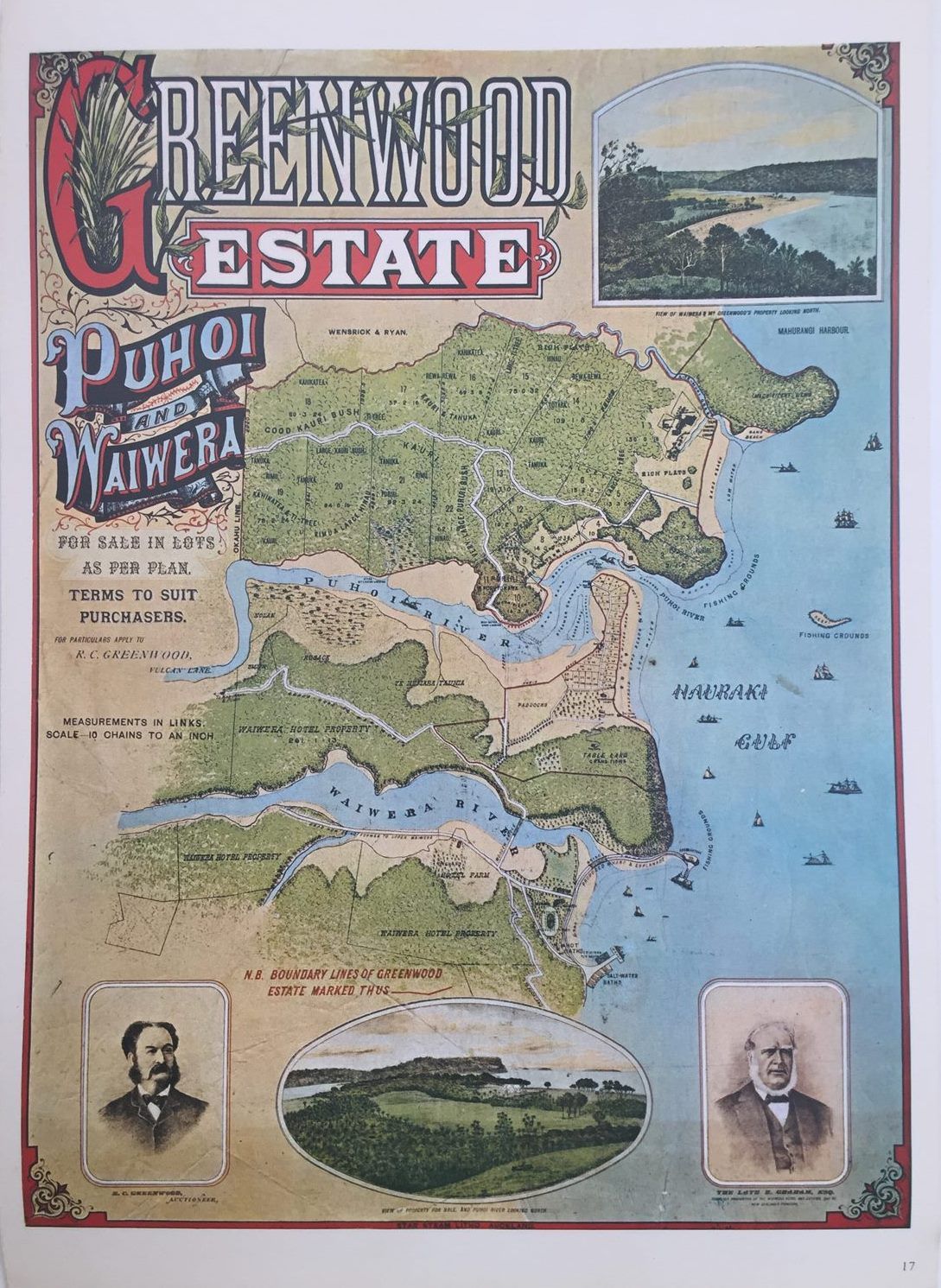 VINTAGE POSTER: New Zealand Advertising - Greenwood Estate 1885