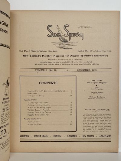 VINTAGE MAGAZINE: Sea Spray - November 1947 - Vol. 2, No. 12