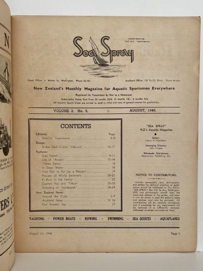 VINTAGE MAGAZINE: Sea Spray - August 1948 - Vol. 3, No. 9