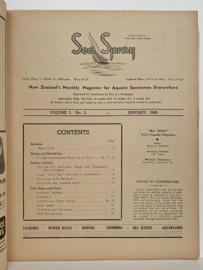 VINTAGE MAGAZINE: Sea Spray - January 1948 - Vol. 3, No. 2