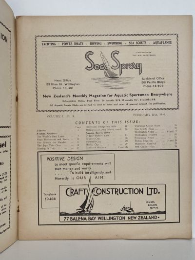 VINTAGE MAGAZINE: Sea Spray - February 1946 - Vol. 1, No. 3