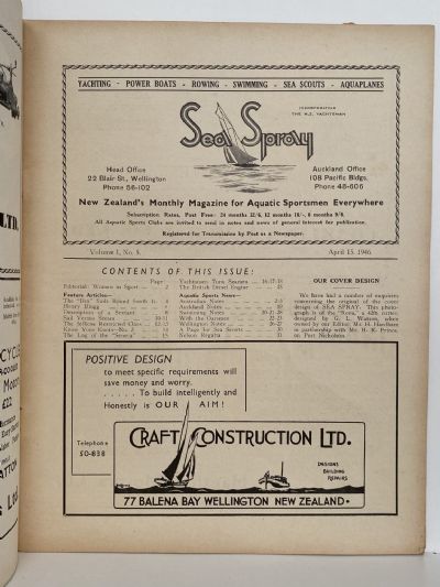 VINTAGE MAGAZINE: Sea Spray - April 1946 - Vol. 1, No. 5