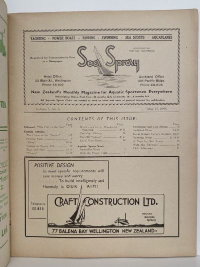 VINTAGE MAGAZINE: Sea Spray - May 1946 - Vol. 1, No. 6
