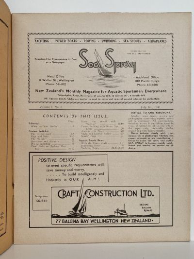 VINTAGE MAGAZINE: Sea Spray - July 1946 - Vol. 1, No. 8