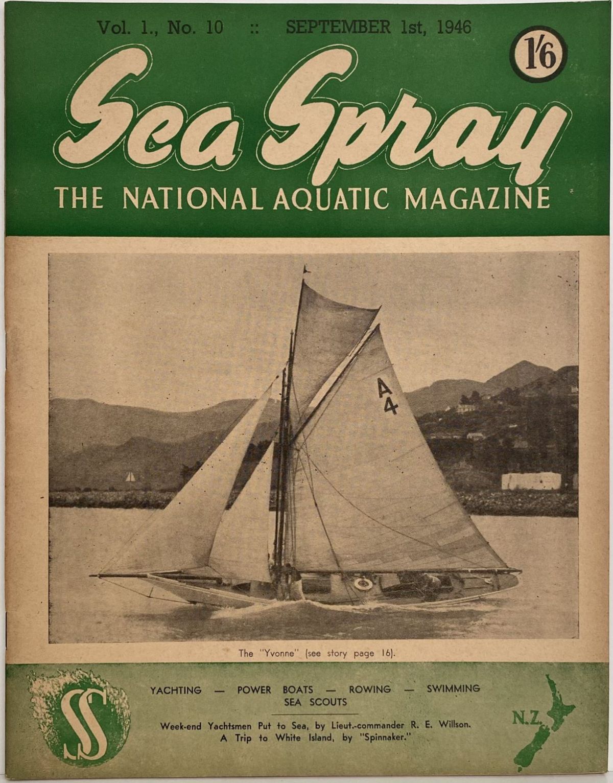 VINTAGE MAGAZINE: Sea Spray - Vol.1, No. 10 - September 1946