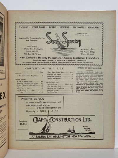 VINTAGE MAGAZINE: Sea Spray - September 1946 - Vol. 1, No. 10