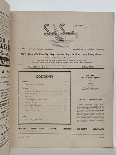 VINTAGE MAGAZINE: Sea Spray - June 1949 - Vol. 4, No. 7