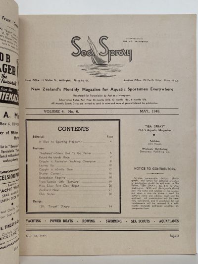 VINTAGE MAGAZINE: Sea Spray - May 1949 - Vol. 4, No. 6