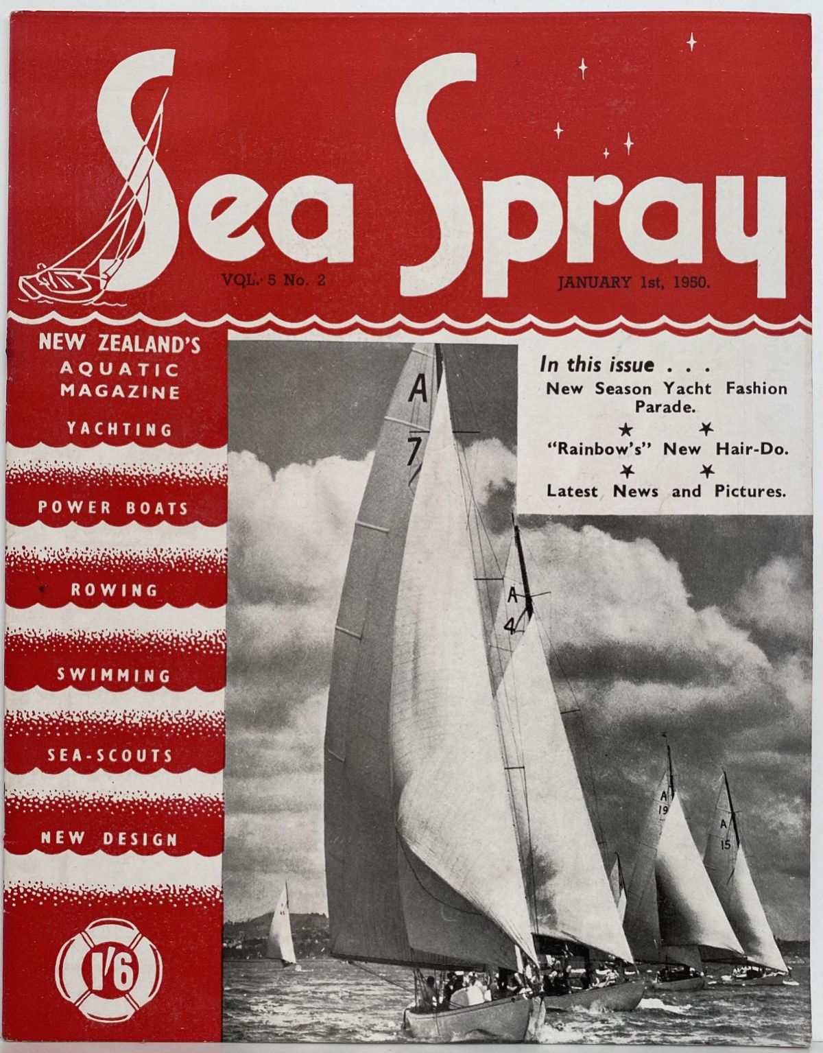 VINTAGE MAGAZINE: Sea Spray - Vol. 5, No. 2 - January 1950