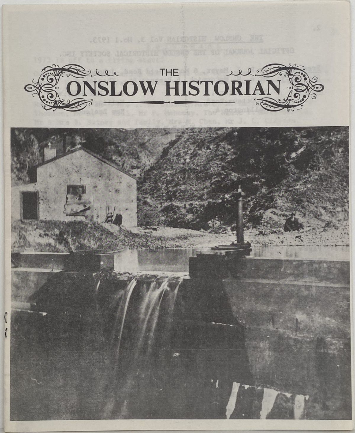 THE ONSLOW HISTORIAN: Vol. 3 - No. 1, 1973
