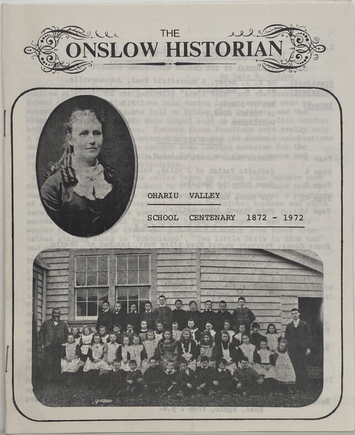 THE ONSLOW HISTORIAN: Vol. 2 - No. 4 1972 - Ohariu Valley School Centenary