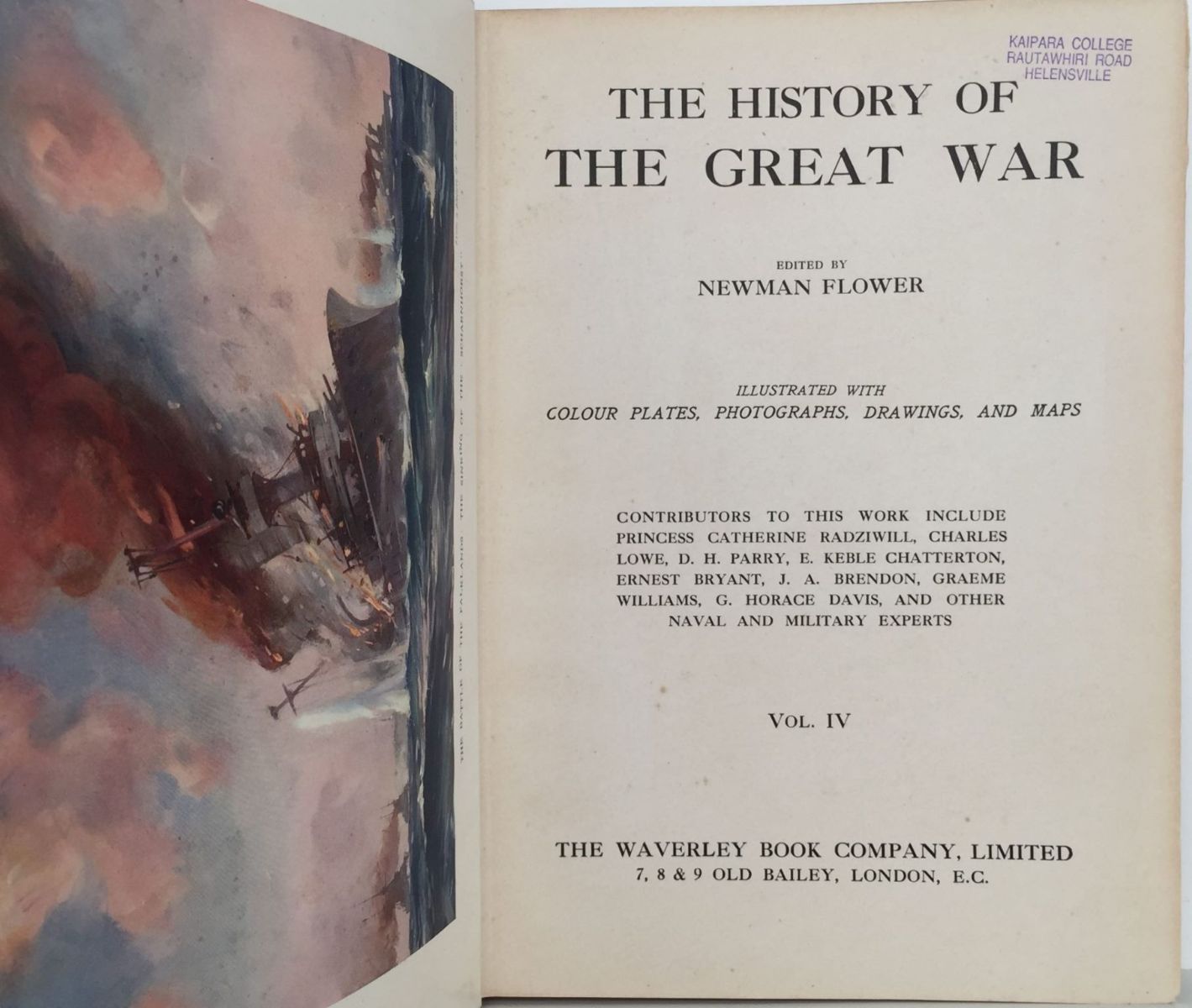 THE HISTORY OF THE GREAT WAR: Vol IV