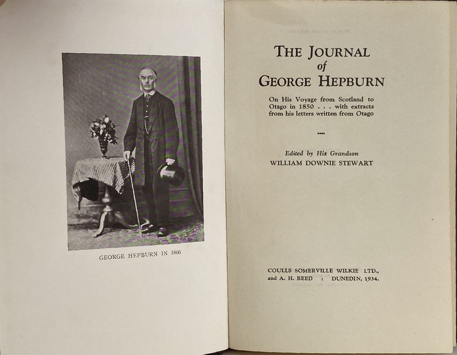 THE DIARY OF GEORGE HEPBURN on his voyage from Scotland to Otago in 1850