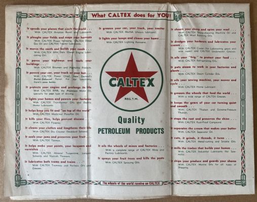 CALTEX Power Chief ROAD MAP of New Zealand - North Island 1940
