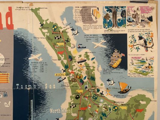 VINTAGE POSTER: New Zealand - Department of Tourism and Publicity 1951